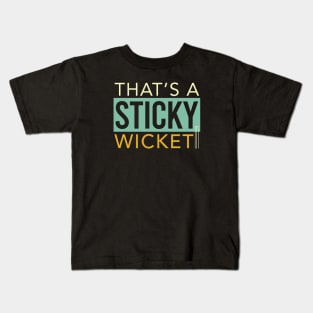 Cricket That's a Sticky Wicket Kids T-Shirt